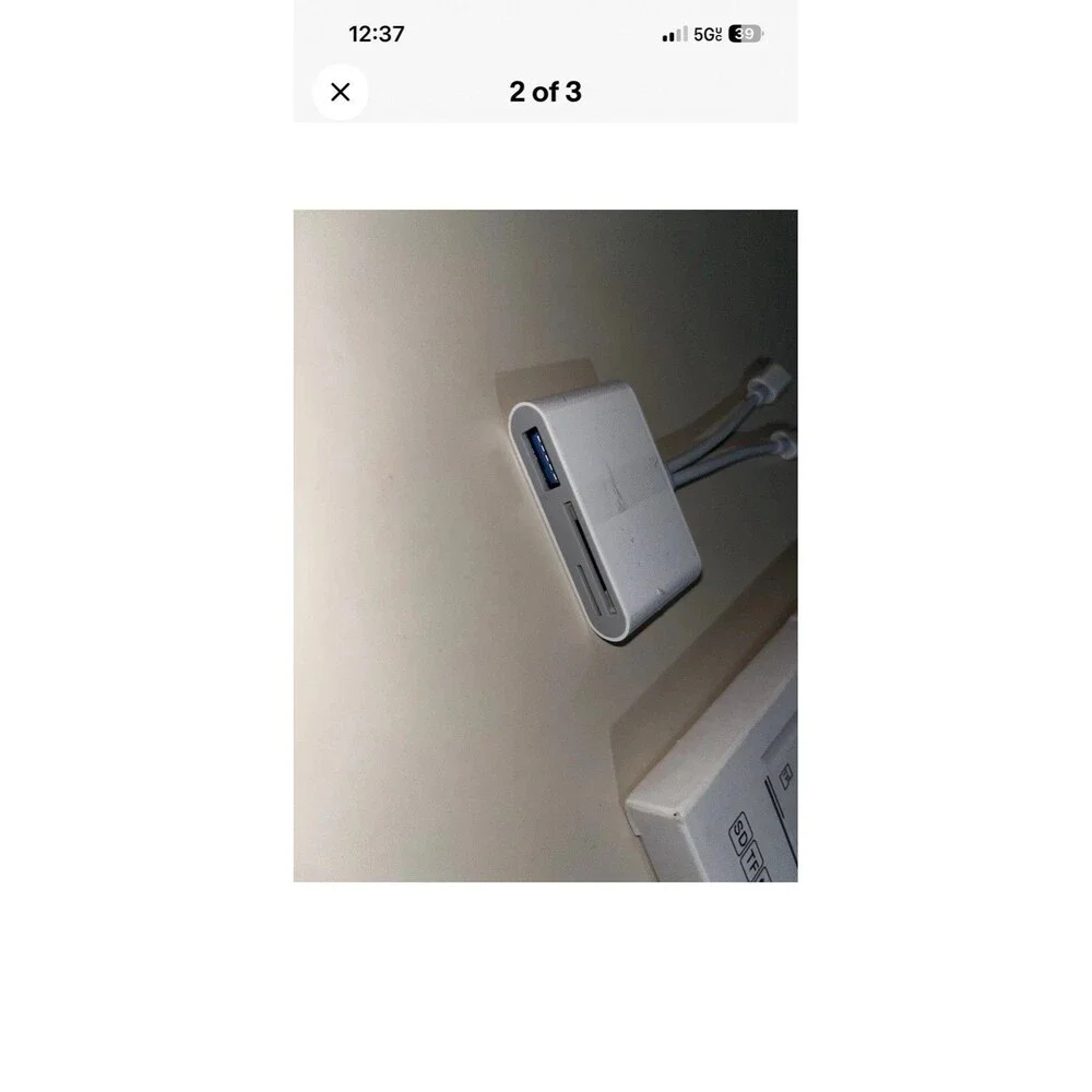 2) SD Card Reader for IPhone IPad, Lightning and USB C Dual Port SD Card Adapter